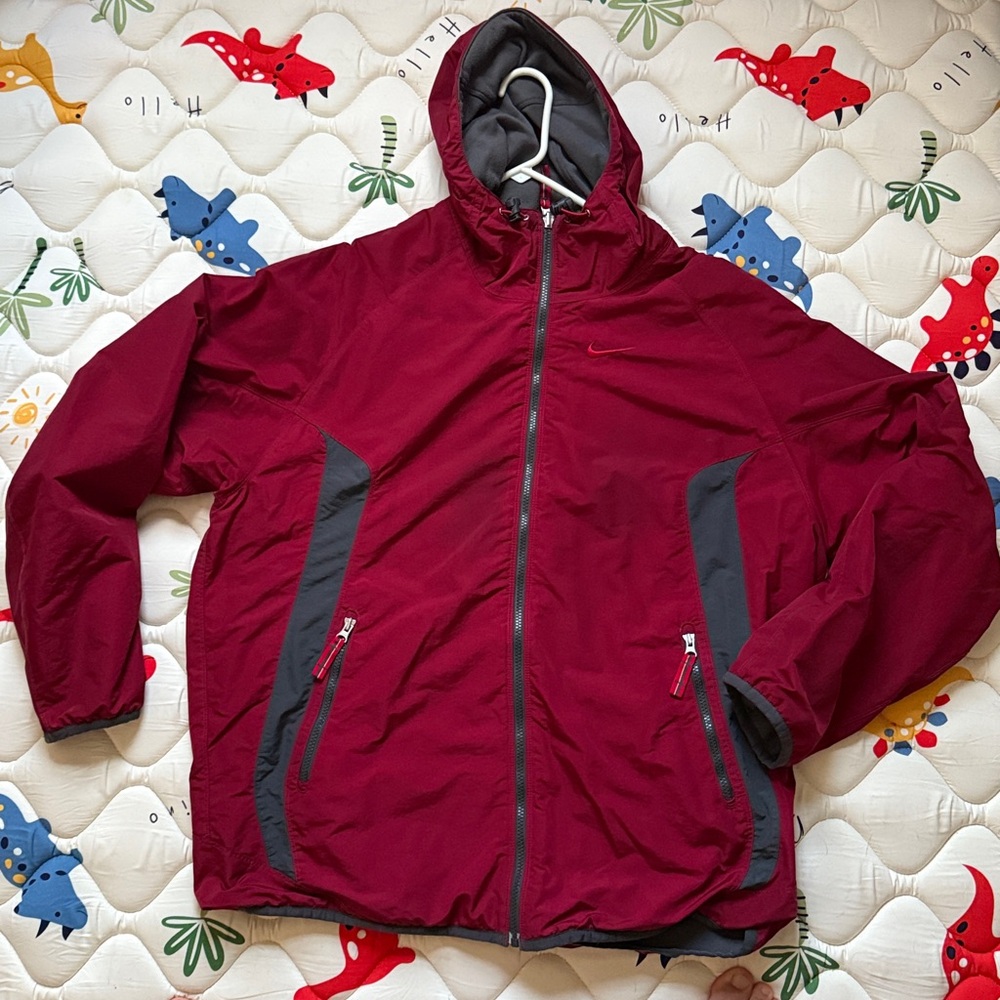 Nike Reversible Fleece Hooded Jacket. Mens Size L.